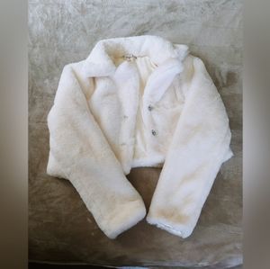 Girls Faux Fur Dress Coat